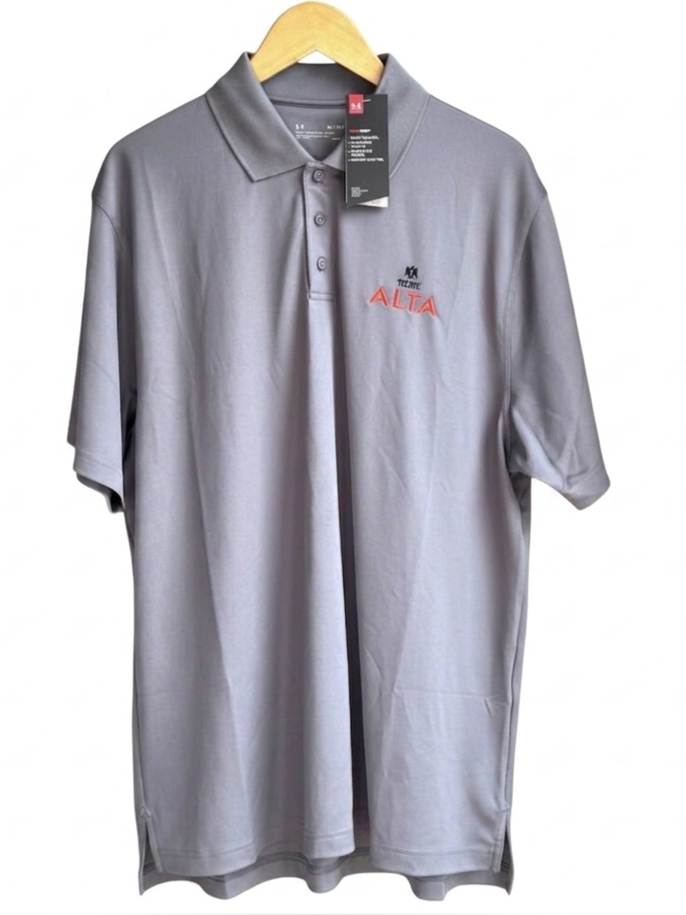 Under Armour HeatGear Polo XL Gray Performance Golf Shirt NWT Tecate Alta